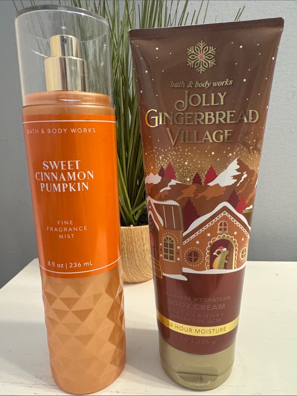 NWT- B&BW - Sweet Cinnamon Pumpkin Fragrance Mist & Jolly Gingerbread body cream
